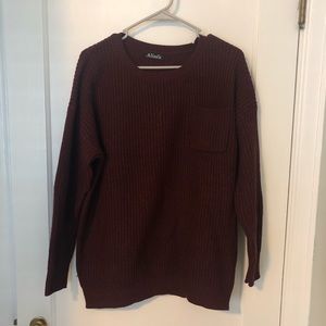 Maroon Pocket Sweater